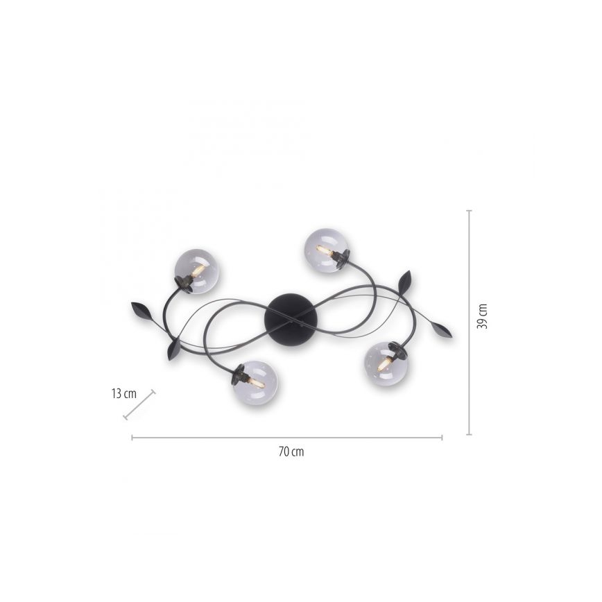 Paul Neuhaus 6724-18 - Пристельова LED люстра WIDOW 4xG9/3W/230V
