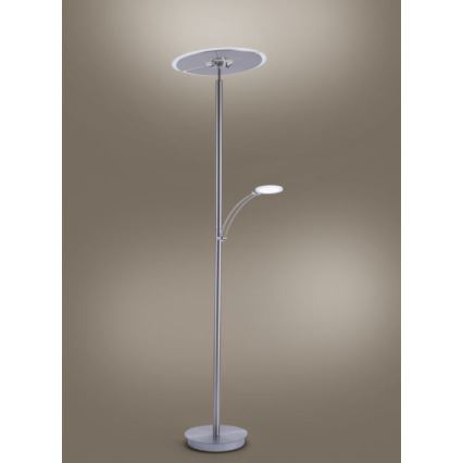 Paul Neuhaus 673-55 - LED Торшер з регулюванням яскравості ARTUR 2xLED/21W/230V+1xLED/6W глянцевий хром