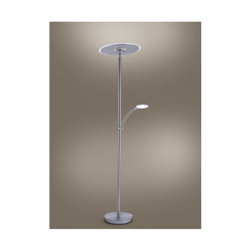 Paul Neuhaus 673-55 - LED Торшер з регулюванням яскравості ARTUR 2xLED/21W/230V+1xLED/6W глянцевий хром