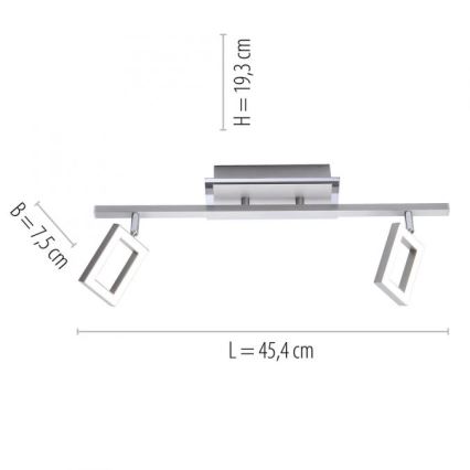 Paul Neuhaus 6958-55 - Точковий LED світильник INIGO 2xLED/4,2W/230V