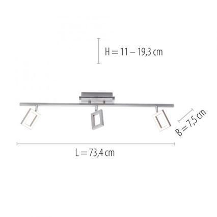 Paul Neuhaus 6959-55 - Точковий LED світильник INIGO 3xLED/4,2W/230V