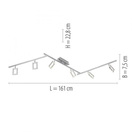 Paul Neuhaus 6965-55 - LED Точковий світильник з регулюванням яскравості INIGO 6xLED/4W/230V