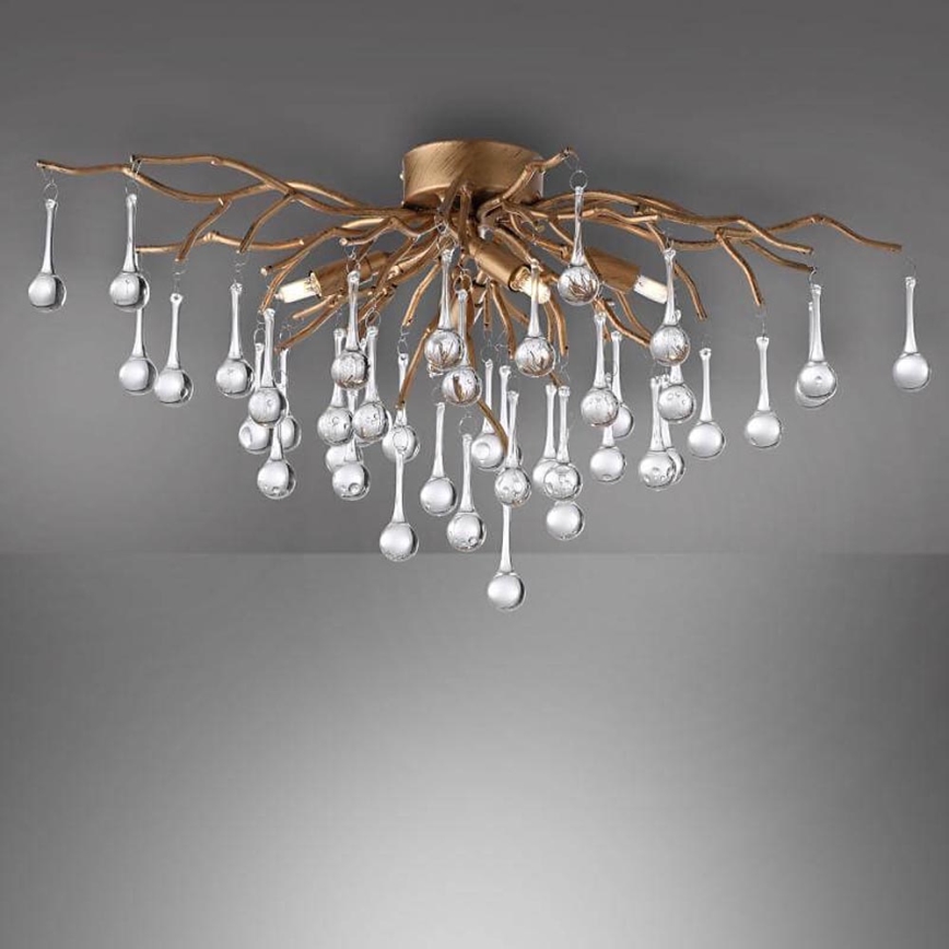 Paul Neuhaus 8090-11 - Пристельова люстра ICICLE 4xG9/40W/230V 30x60 см латунь