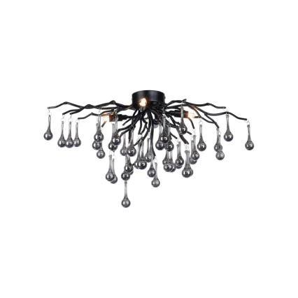 Paul Neuhaus 8090-18 - Накладна люстра ICICLE 4xG9/40W/230V 30x60 cm чорна