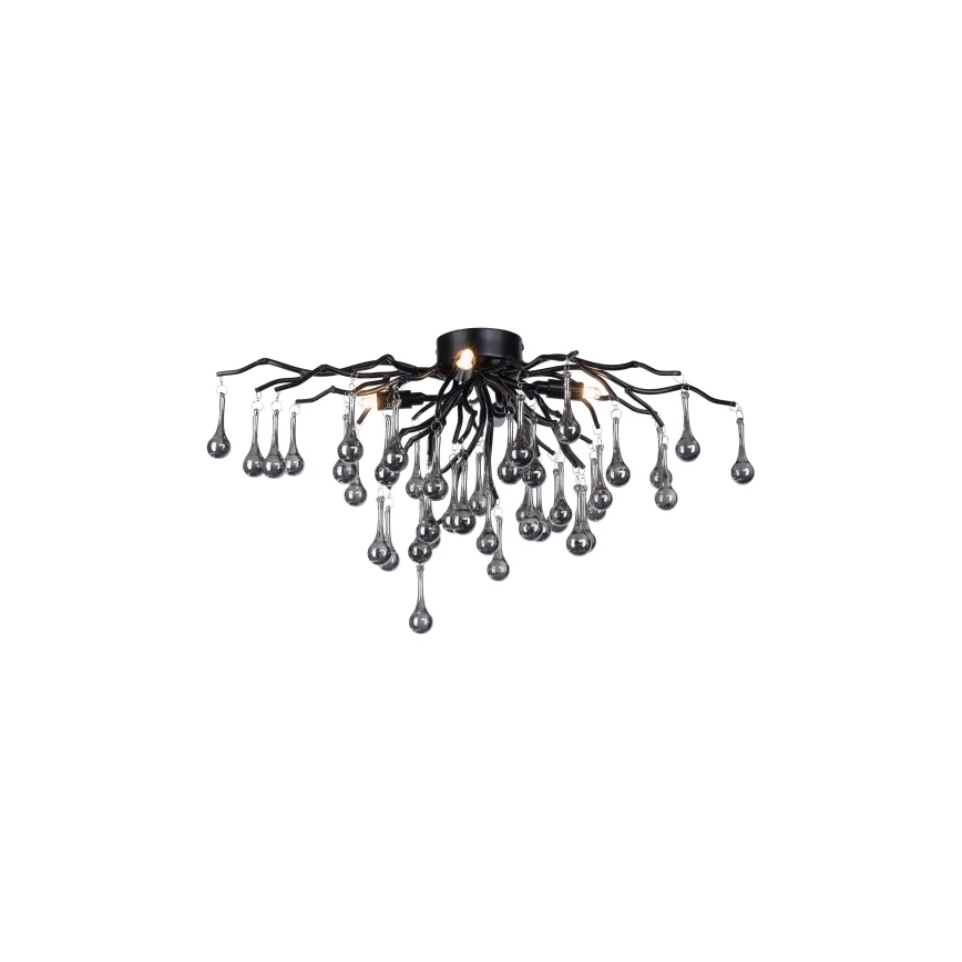Paul Neuhaus 8090-18 - Накладна люстра ICICLE 4xG9/40W/230V 30x60 cm чорна