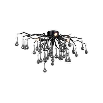 Paul Neuhaus 8090-18 - Накладна люстра ICICLE 4xG9/40W/230V 30x60 cm чорна