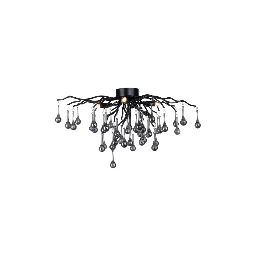Paul Neuhaus 8090-18 - Накладна люстра ICICLE 4xG9/40W/230V 30x60 cm чорна