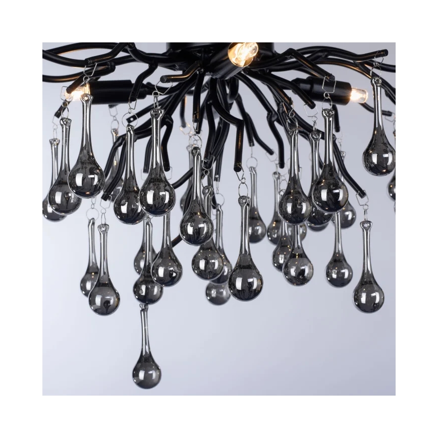 Paul Neuhaus 8090-18 - Накладная люстра ICICLE 4xG9/40Вт/230В 30x60 см черная