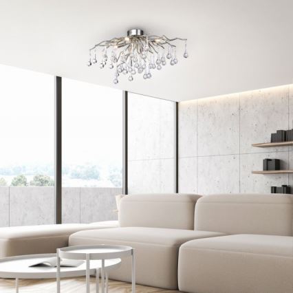 Paul Neuhaus 8090-55 - Припотолочная люстра ICICLE 4xG9/40W/230V 30x60 см блестящий хром