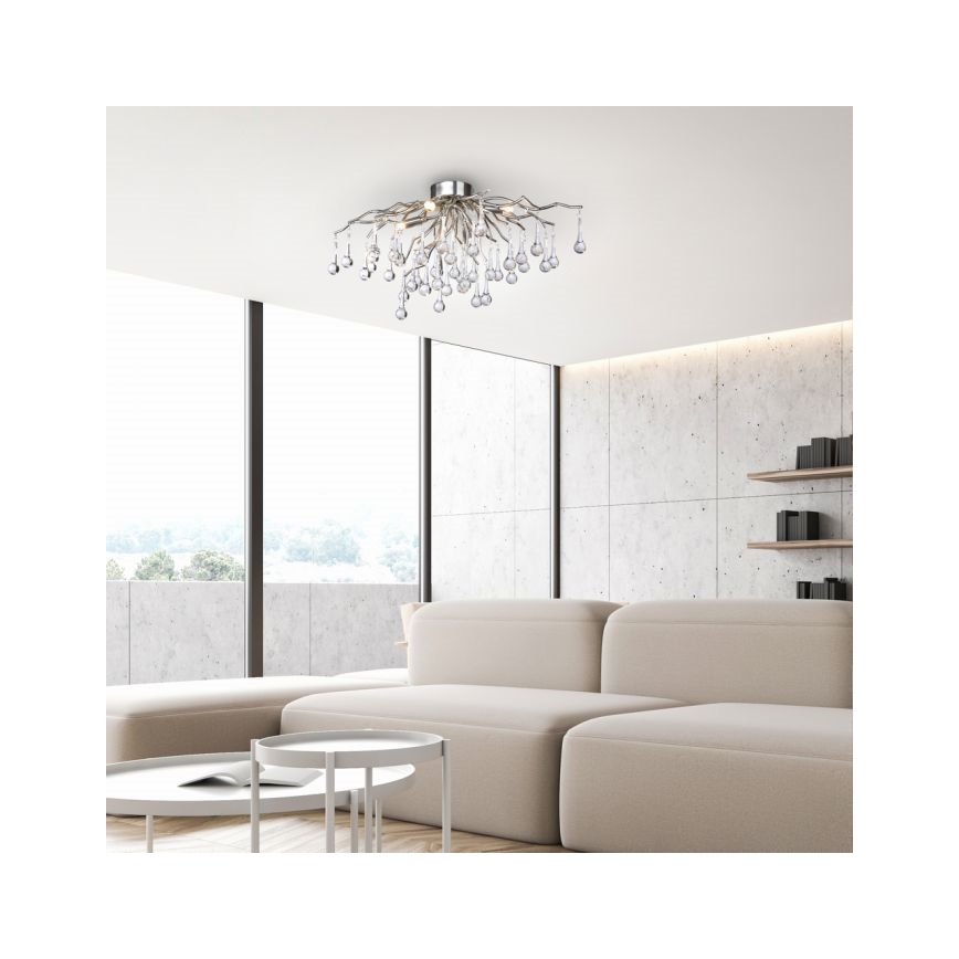 Paul Neuhaus 8090-55 - Припотолочная люстра ICICLE 4xG9/40W/230V 30x60 см блестящий хром