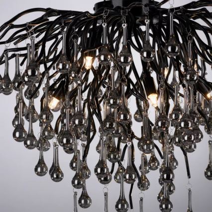 Paul Neuhaus 8091-18 - Накладная люстра ICICLE 9xG9/40W/230V, диаметр 50 см, черная