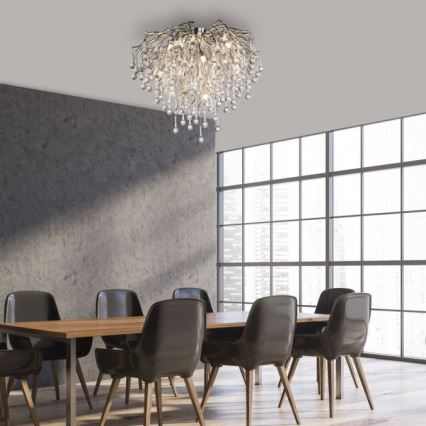 Paul Neuhaus 8091-55 - Пристельова люстра ICICLE 9xG9/40W/230V