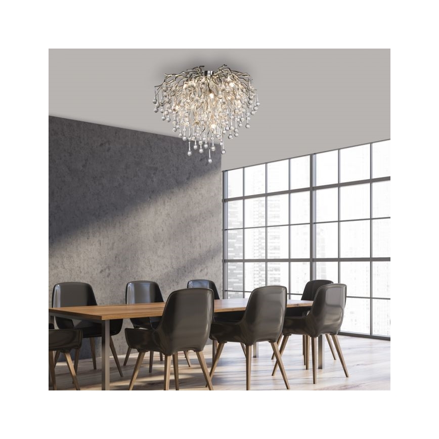 Paul Neuhaus 8091-55 - Пристельова люстра ICICLE 9xG9/40W/230V