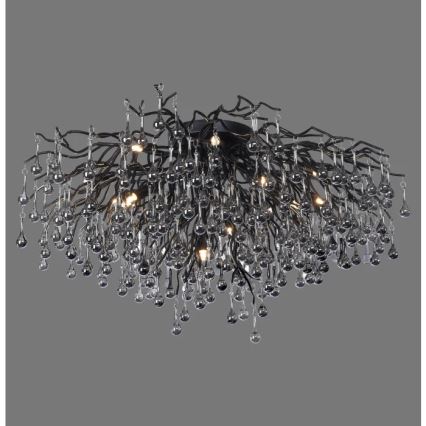 Paul Neuhaus 8092-18 - Накладна люстра ICICLE 14xG9/40W/230V діам. 100 cm чорна