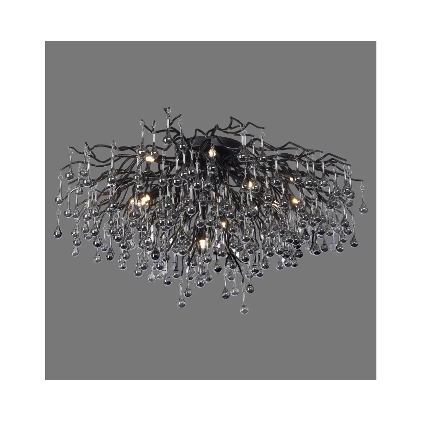 Paul Neuhaus 8092-18 - Накладна люстра ICICLE 14xG9/40W/230V діам. 100 cm чорна