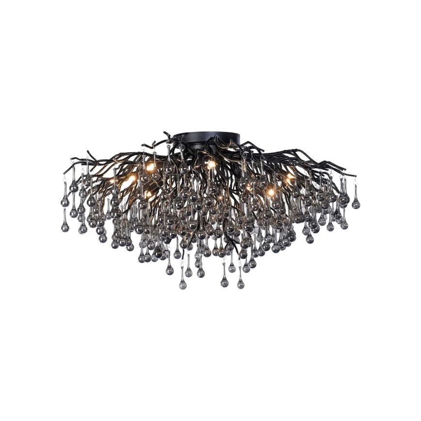 Paul Neuhaus 8092-18 - Накладна люстра ICICLE 14xG9/40W/230V діам. 100 cm чорна