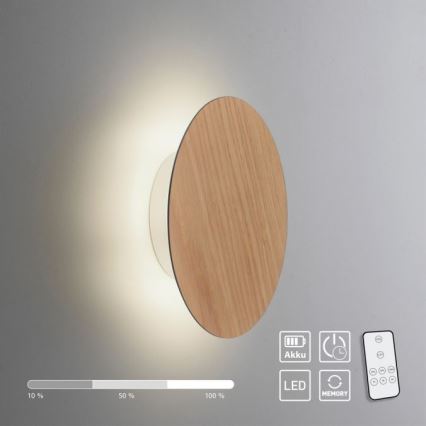 Paul Neuhaus 8152-79 - Настінний LED світильник з регулюванням яскравості PUNTUA LED/1W/3,7V 2200 mAh + пульт дистанційного керування