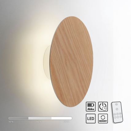 Paul Neuhaus 8153-79 - Настінний LED світильник з регулюванням яскравості PUNTUA LED/1,3W/3,7V 2200 mAh + пульт дистанційного керування