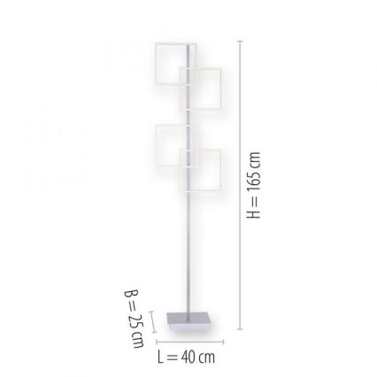 Paul Neuhaus 817-55 - LED Торшер з регулюванням яскравості INIGO 4xLED/8W/230V +ДК