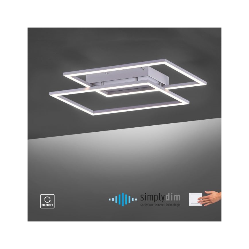 Paul Neuhaus 8192-55 - Светодиодная припотолочная люстра с регулированием яркости INIGO 2xLED/12W/230V