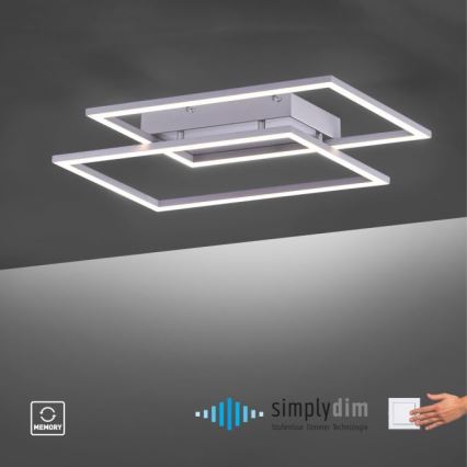 Paul Neuhaus 8192-55 - Светодиодная припотолочная люстра с регулированием яркости INIGO 2xLED/12W/230V
