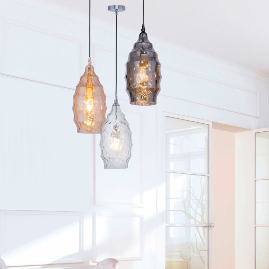 Paul Neuhaus 8267-25 - Подвесная люстра SCARLETT 1xE27/60W/230V диаметр 19 см черный