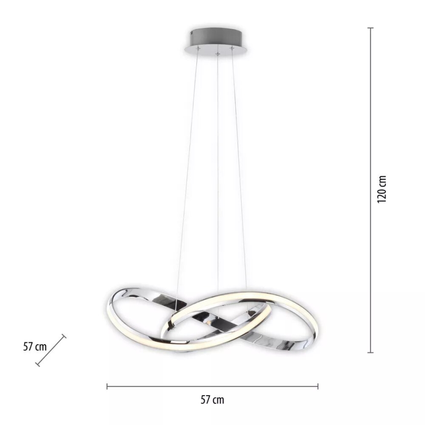 Paul Neuhaus 8291-17 - Светодиодная подвесная люстра с регулированием яркости MELINDA LED/30W/230V
