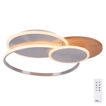 Paul Neuhaus 8328-79 - Светодиодный потолочный светильник с регулированием яркости PALMA LED/50W/230V 2700-5000K сосна + дистанционное управление