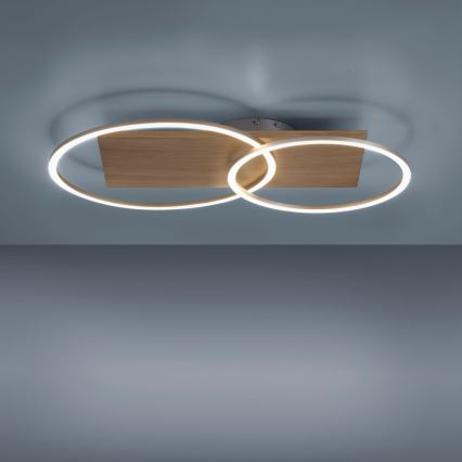 Paul Neuhaus 8329-79 - Пристельова LED люстра з регулюванням яскравості PALMA LED/26W/230V 2700-5000K сосна + пульт дистанційного керування