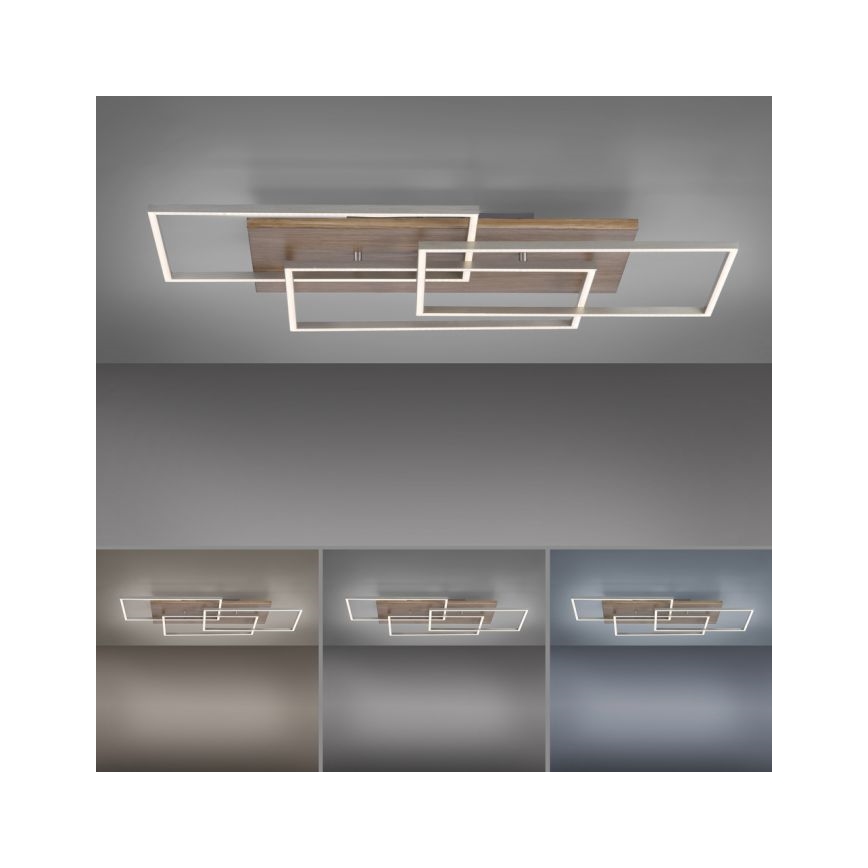 Paul Neuhaus 8330-79 - Пристельова LED люстра з регулюванням яскравості PALMA 3xLED/12W/230V сосна + пульт дистанційного керування