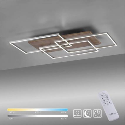 Paul Neuhaus 8330-79 - Пристельова LED люстра з регулюванням яскравості PALMA 3xLED/12W/230V сосна + пульт дистанційного керування