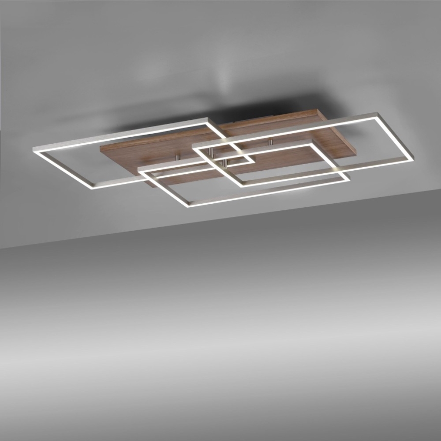 Paul Neuhaus 8330-79 - Пристельова LED люстра з регулюванням яскравості PALMA 3xLED/12W/230V сосна + пульт дистанційного керування