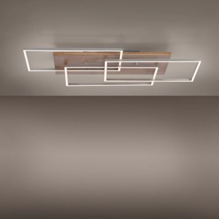 Paul Neuhaus 8330-79 - Пристельова LED люстра з регулюванням яскравості PALMA 3xLED/12W/230V сосна + пульт дистанційного керування