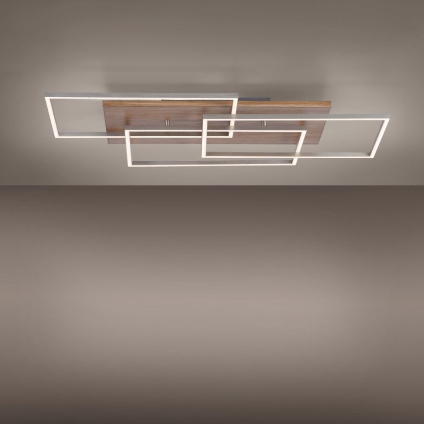 Paul Neuhaus 8330-79 - Светодиодная припотолочная люстра с регулированием яркости PALMA 3xLED/12W/230V сосна + дистанционное управление