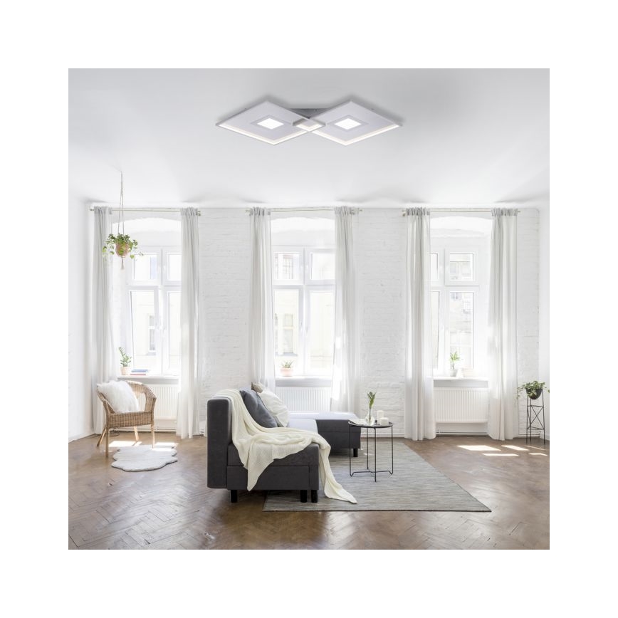 Paul Neuhaus 8378-55 - Светодиодный потолочный светильник с регулированием яркости AMARA LED/45W/230V блестящий хром + дистанционное управление