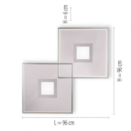 Paul Neuhaus 8378-55 - Светодиодный потолочный светильник с регулированием яркости AMARA LED/45W/230V блестящий хром + дистанционное управление