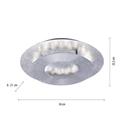 Paul Neuhaus 9011-21 - Светодиодный потолочный светильник NEVIS LED/6W/230V серебряный
