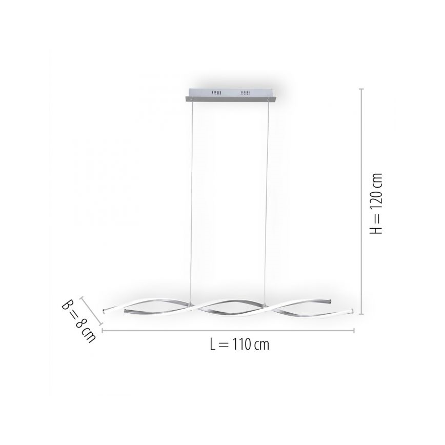 Paul Neuhaus 9142-55 - ПІдвісна LED люстра з регулюванням яскравості POLINA 2xLED/10,2W/230V