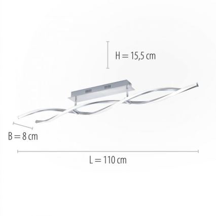 Paul Neuhaus 9143-55 - Пристельова LED люстра з регулюванням яскравості POLINA 2xLED/10,2W/230V