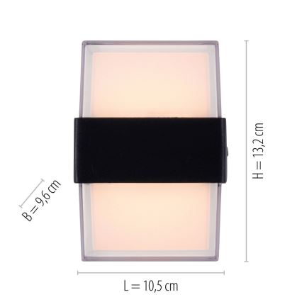 Paul Neuhaus 9480-13 - Светодиодный уличный настенный светильник CARA LED/8W/230V IP44