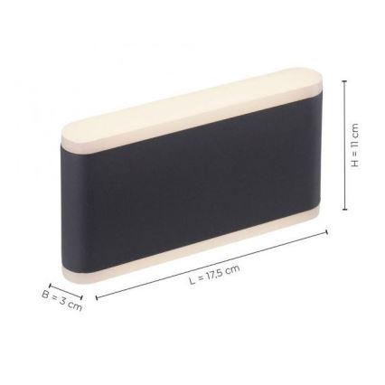 Paul Neuhaus 9483-13 - Вуличний світлодіодний настінний світильник ELSA 2xLED/5,4W/230V IP65