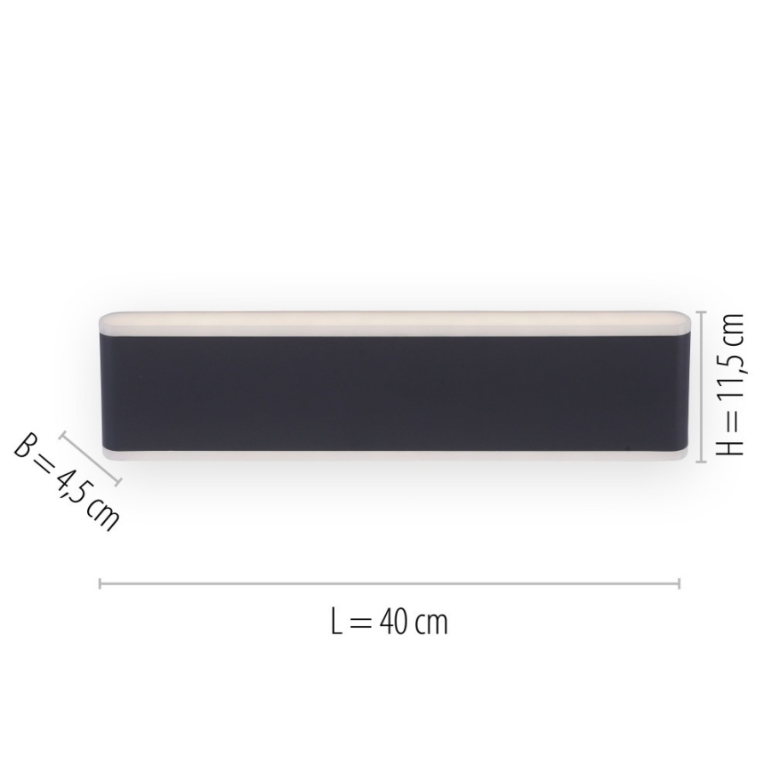 Paul Neuhaus 9484-13 - Вуличний настінний LED світильник з регулюванням яскравості ELSA 2xLED/9W/230V IP65