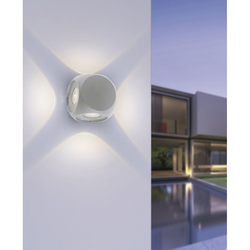 Paul Neuhaus 9485-21 - Светодиодный уличный настенный светильник CARLO 4xLED/0,8W/230V IP54