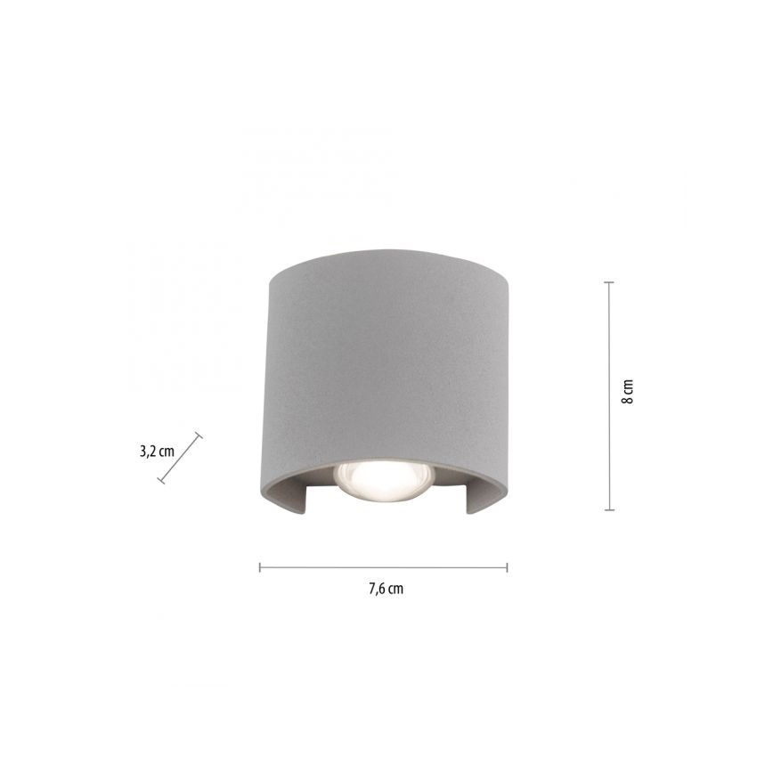 Paul Neuhaus 9486-21 - Светодиодный уличный настенный светильник CARLO 2xLED/1,7W/230V IP54