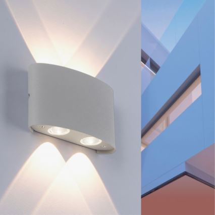 Paul Neuhaus 9487-21 - Вуличний настінний LED світильник CARLO 4xLED/0,8W/230V IP54