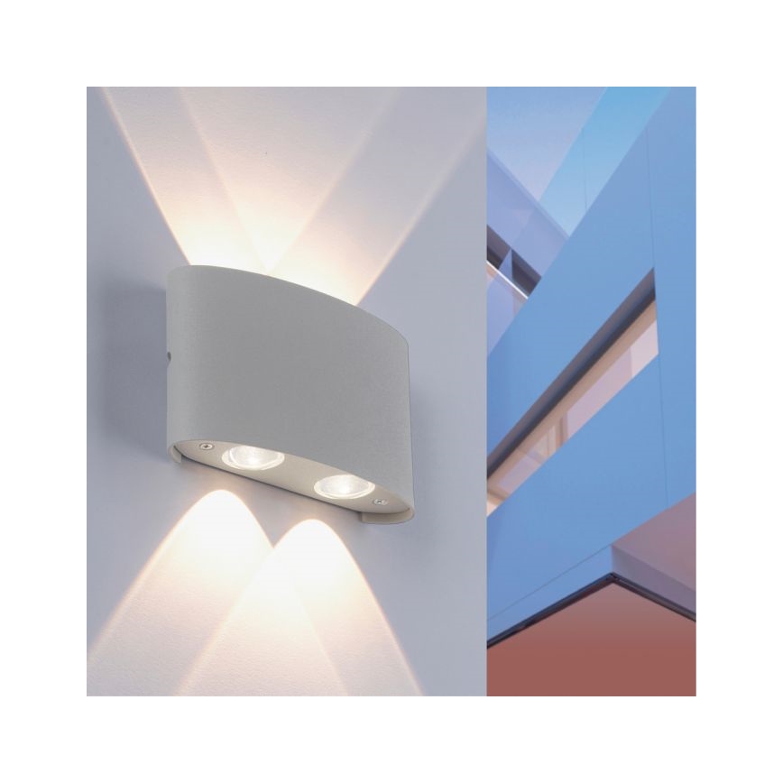 Paul Neuhaus 9487-21 - Вуличний настінний LED світильник CARLO 4xLED/0,8W/230V IP54