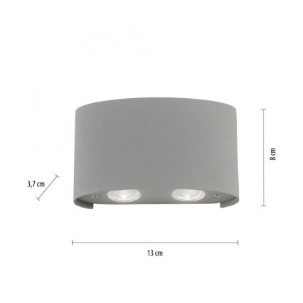 Paul Neuhaus 9487-21 - Вуличний настінний LED світильник CARLO 4xLED/0,8W/230V IP54