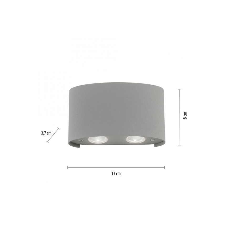 Paul Neuhaus 9487-21 - Вуличний настінний LED світильник CARLO 4xLED/0,8W/230V IP54