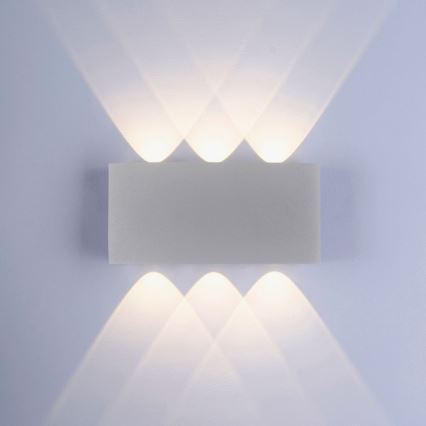 Paul Neuhaus 9488-21 - Вуличний настінний LED світильник CARLO 6xLED/0,8W/230V IP54