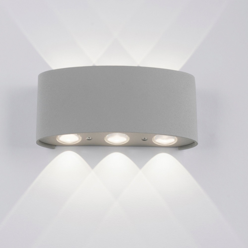Paul Neuhaus 9488-21 - Вуличний настінний LED світильник CARLO 6xLED/0,8W/230V IP54